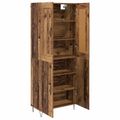 vidaXL Highboard Staré drevo 69,5 x 34 x 180 cm Kompozitné drevo