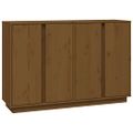 vidaXL Komoda medovohnedá 120x35x80 cm borovicový masív