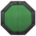 vidaXL Skladací pokrový stôl pre 8 hráčov zelený 108x108x75 cm