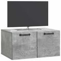 vidaXL Nástenná TV skrinka Nástenný Betónovo sivá 59,5 x 41 x 30 cm