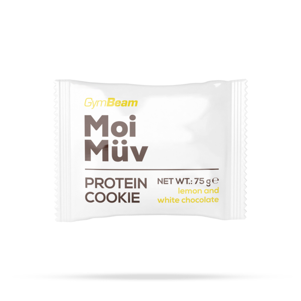 MoiMüv Protein Cookie - GymBeam, citrón a biela čokoláda, 75 g