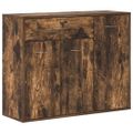 vidaXL Komoda dymový dub 88x30x70 cm spracované drevo