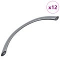 vidaXL rukoväť 12 ks Strieborná 107 x 3.6 x 23 mm Nerezová oceľ