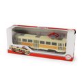 Kovová česká retro tramvaj žlutá 16 cm - otváracie dvere