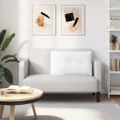 vidaXL Poduška na chrbát Biela 80 x 19 x 50 cm látka