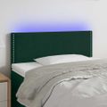 vidaXL Čelo postele s LED tmavozelené 90x5x78/88 cm zamat