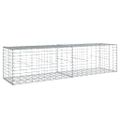 vidaXL Gabiónový kôš s krytom 200x50x50 cm, pozinkované železo