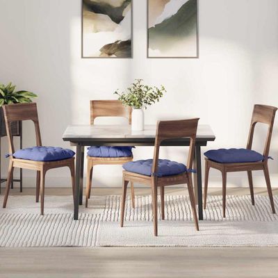 vidaXL Vankúše na sedenie 4 pcs Modrá džínovina 40 x 40 x 6 cm látka