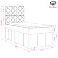 vidaXL Posteľ boxspring s matracom Svetlosivá 100 x 200 cm Látka