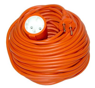Predlžovací kábel spojka 1-zásuvka 30m PVC 2x1 IP20 oranžový PS28 SOLIGHT