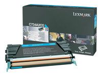 Azúrová - originálna - kazeta s farbivom LCCP - pre Lexmark C734, C736, X734, X736, X738