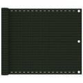 vidaXL Balkónová markíza tmavozelená 75x500 cm HDPE