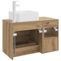 vidaXL Sada kúpeľňového nábytku 2 ks Dub artisan Kompozitné drevo