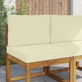 vidaXL Vankúš na vonkajšiu pohovku Polyester Krémová 60 x 60 cm