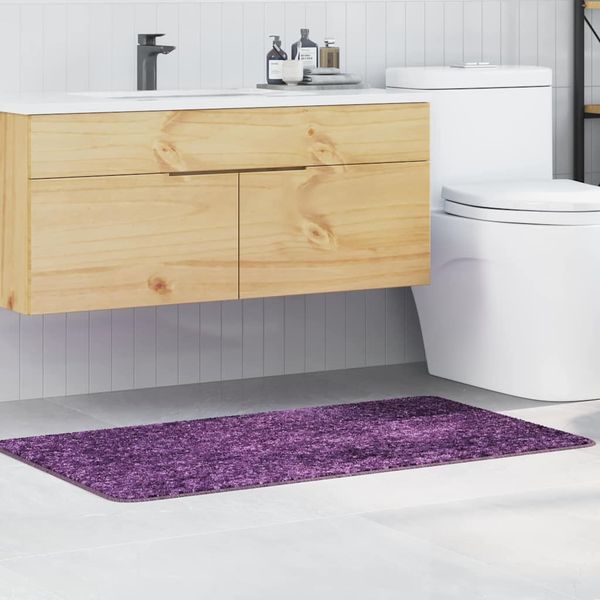 vidaXL Protišmyková kúpeľňová podložka Fialová 70 x 120 cm PP