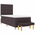 vidaXL Posteľ s pružinovým rámom Tmavo hnedá 200 x 80 cm látka