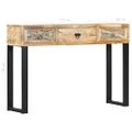 vidaXL Konzolový stolík 110x30x76 cm masívne mangovníkové drevo