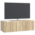 vidaXL Nástenná TV skrinka 98 x 41 x 30 cm Dub sonoma Kompozitné drevo