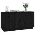 vidaXL Komoda čierna 111x34x60 cm borovicový masív