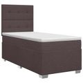 vidaXL Posteľ boxspring s matracom Tmavohnedá 80 x 200 cm Látka