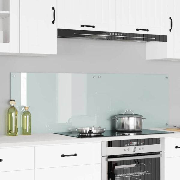 vidaXL Kuchynský obklad 2 pcs Biela 80 x 50 cm tvrdené sklo