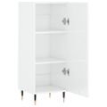 vidaXL Komoda lesklá biela 34,5x34x90 cm spracované drevo
