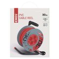 Predlužovací kábel EMOS P19430 na bubne 30 m / 4 zásuvky / červený / PVC / 230 V / 1 mm2