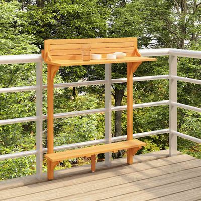 vidaXL Balkónový barový stôl 90x37x122,5 cm akáciový masív