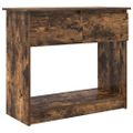 vidaXL konzolový stolík so zásuvkami dub dymový 85,5x38,5x74,5 cm