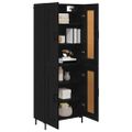 vidaXL Highboard 2 ks Čierny dub 69,5 x 34 x 180 cm Kompozitné drevo