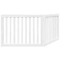 vidaXL Brána pre psa skladacia 2 panely biela 160 cm topoľové drevo