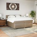 vidaXL Boxspring posteľ s matracom kapučínová 200x200 cm umelá koža