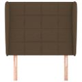 vidaXL Čelo postele so záhybmi tmavohnedé 83x23x118/128 cm látka