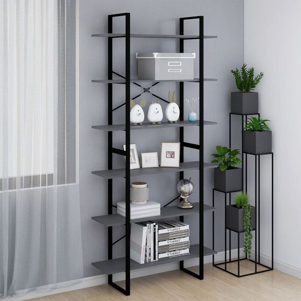 vidaXL Vysoká skrinka sivá 100x30x210 cm masívna borovica