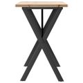 vidaXL Jedálenský stolík v tvare X 100x50x75,5 cm borovica a oceľ
