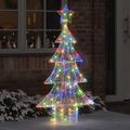 vidaXL Vianočný stromček 160 LED Viacfarebný 150 cm Akryl