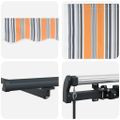 vidaXL Sklopná markíza Viacfarebný 400 × 350 cm Polyester a hliník
