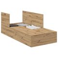 vidaXL Rám postele s úložným prostorem Remeselný dub 100 x 200 cm