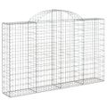 vidaXL Oblúkové gabionové koše 11 ks 200x30x120/140 cm pozink. železo