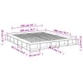 vidaXL Posteľný rám betónový sivý 200x200 cm kompozitné drevo
