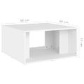 vidaXL Konferenčné stolíky 4 ks, biele 33x33x33 cm, kompozitné drevo