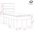vidaXL Posteľ boxspring s matracom Svetlosivá Jednoduchý Látka