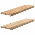 vidaXL Okenný parapet 2 ks 100x25x2 cm neošetrený dubový masív