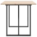 vidaXL Jedálenský stolík v tvare O 160x80x75 cm borovica a oceľ