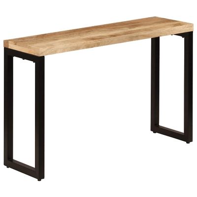 vidaXL Konzolový stolík 120x35x76 cm mangové drevo a oceľ