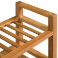 vidaXL Regál na topánky s 3 policami 100x27x60 cm, dubový masív