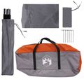 vidaXL Auto Stan 350 x 250 cm Šedá a oranžová Polyester a oceľ