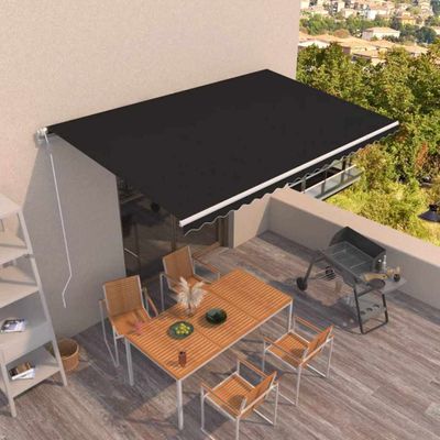 vidaXL Automaticky zaťahovacia markíza 500x300 cm antracitová
