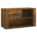 vidaXL Botník dymový dub 80x35x45 cm spracované drevo