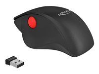 Myš - ergonomická - pre pravákov - optická - 3 tlačidlá - bezdrôtová - 2,4 GHz - bezdrôtový prijímač USB - čierna, červená - maloobchod